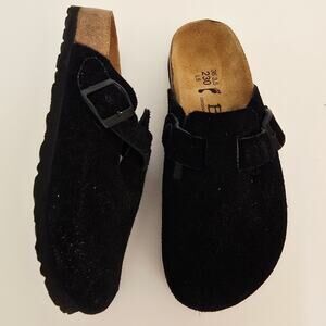Birkenstock Betula Boston Clog Size 36 L5 Black Suede Slip On Shoe Mule